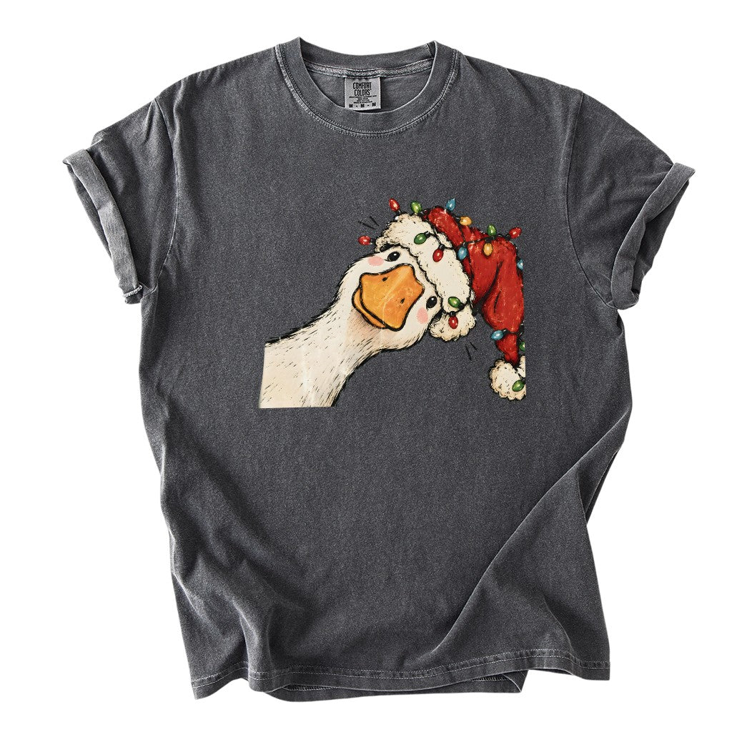 Jolly Christmas Goose Comfort Colors T-Shirt