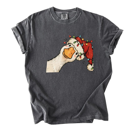 Jolly Christmas Goose Comfort Colors T-Shirt