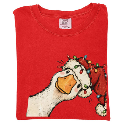 Jolly Christmas Goose Comfort Colors T-Shirt