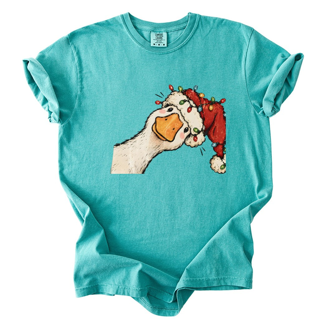 Jolly Christmas Goose Comfort Colors T-Shirt