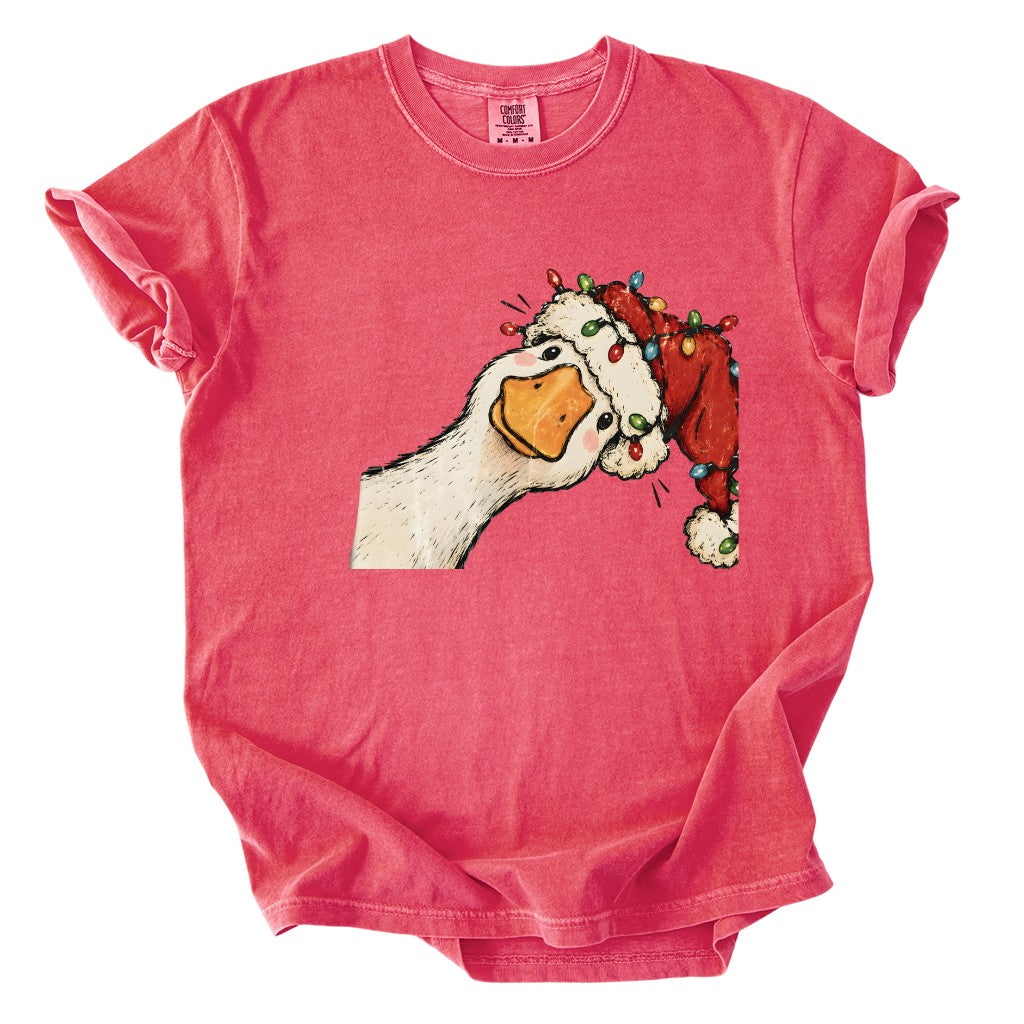 Jolly Christmas Goose Comfort Colors T-Shirt